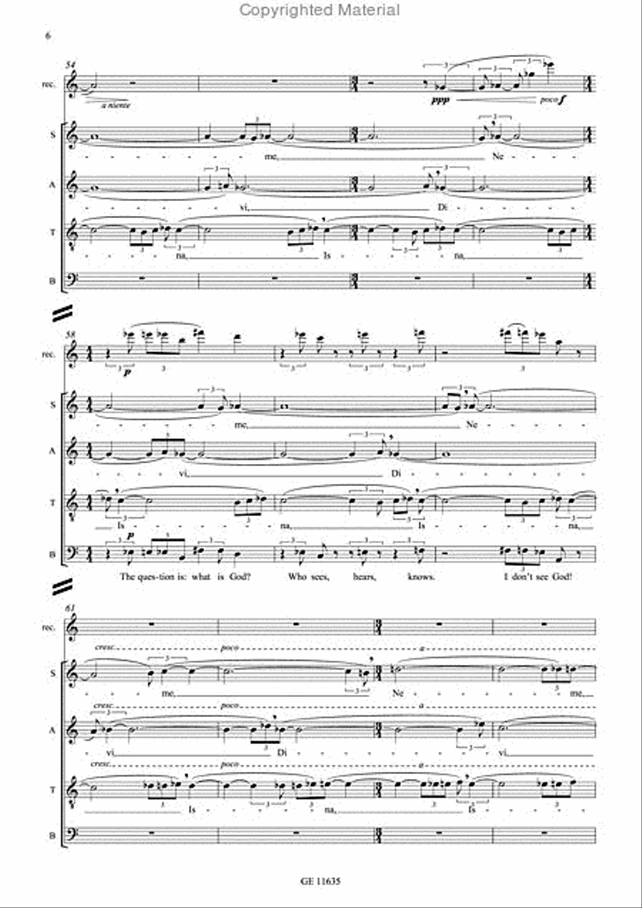 Nemesis divina - engelska/english SSAATTBB scores gallery preview page 5