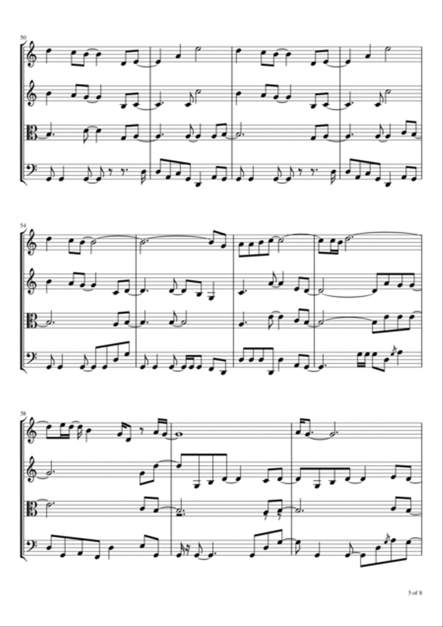 Holding Back The Years String Quartet scores gallery preview page 6
