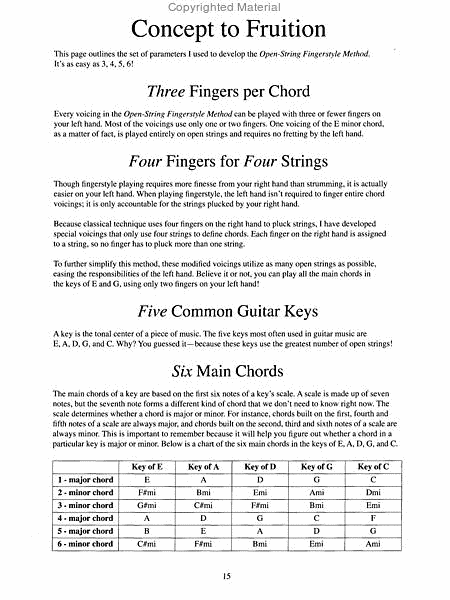 Open String Fingerstyle Method for Guitar image number null