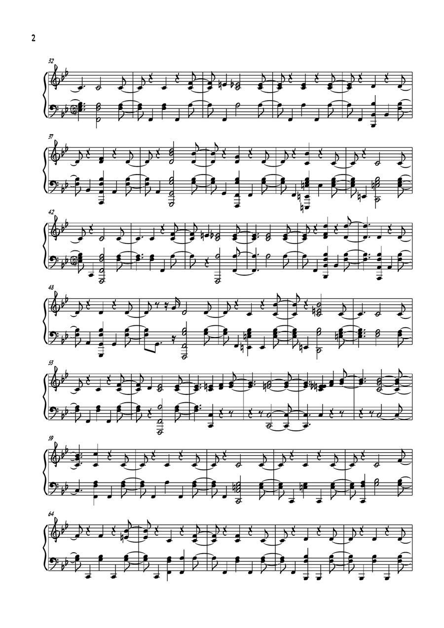 Hey Jude Easy Piano scores gallery preview page 2