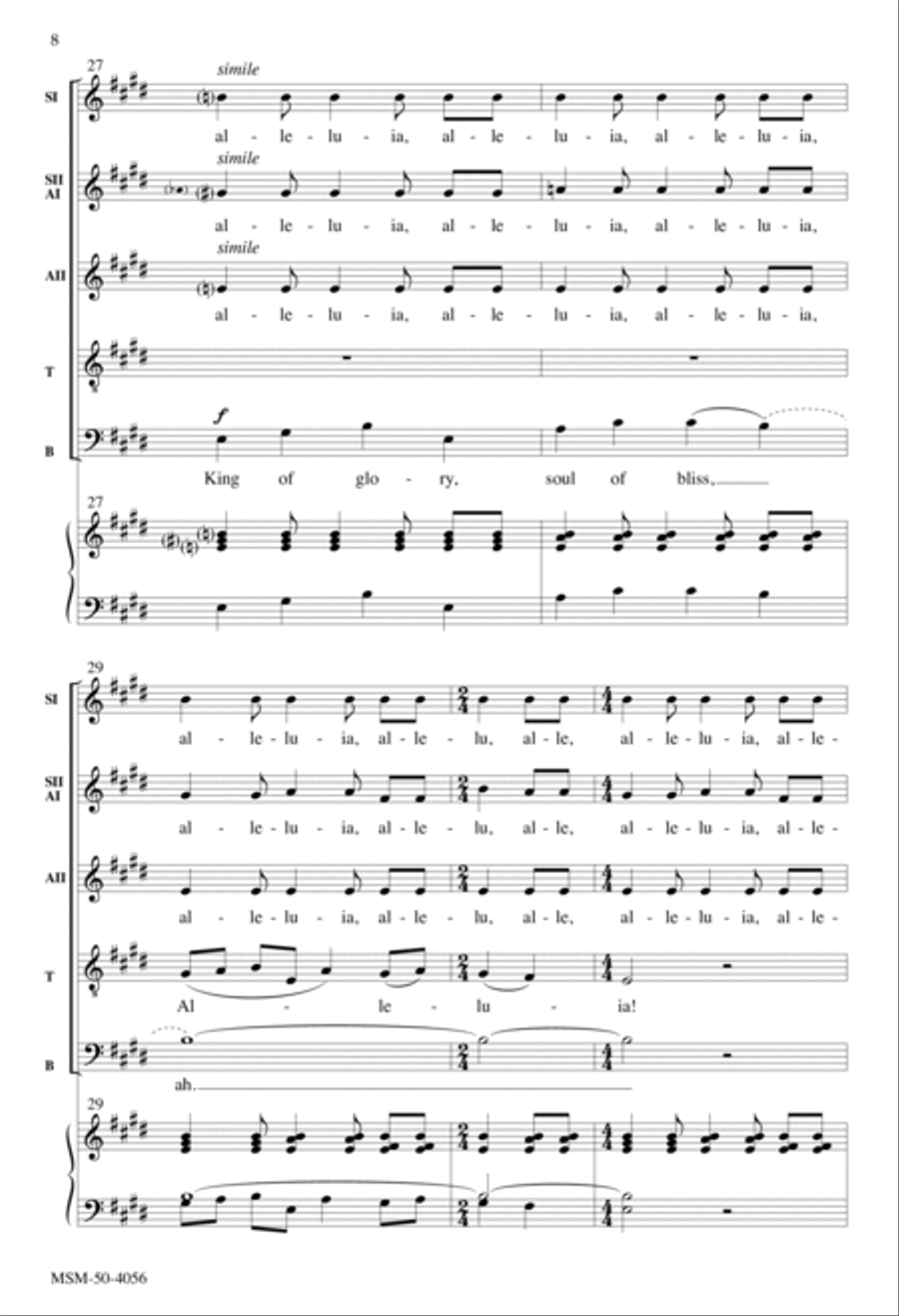 Christ the Lord Is Risen Today Divisi scores gallery preview page 7