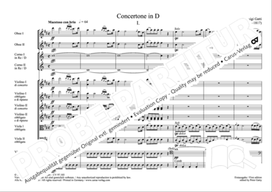 Concertone in D major Horn scores gallery preview page 2