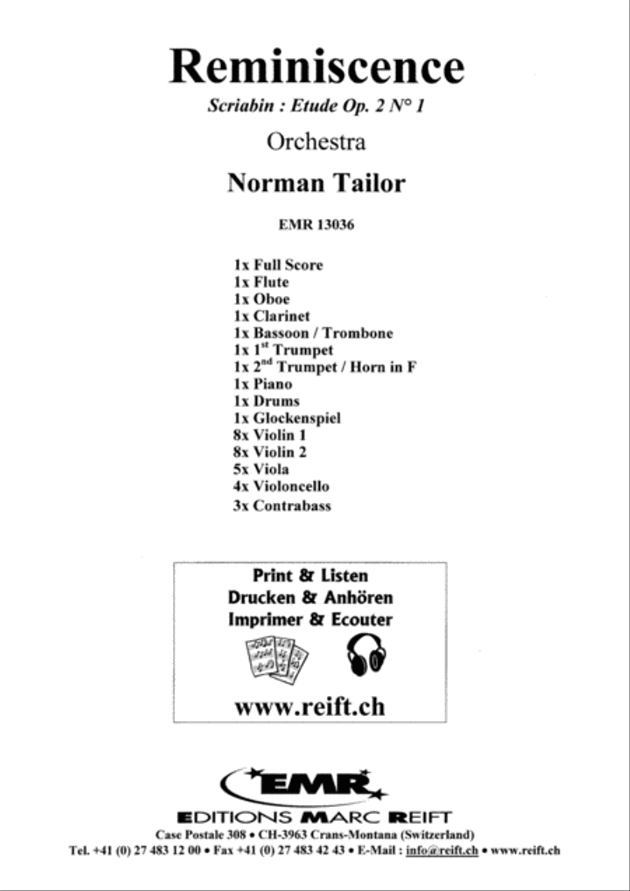 Reminiscence Reminiscence Orchestra scores gallery preview page 2