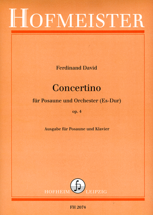 Book cover for Concertino Es-Dur fur Posaune und Orchester op. 4 / KlA