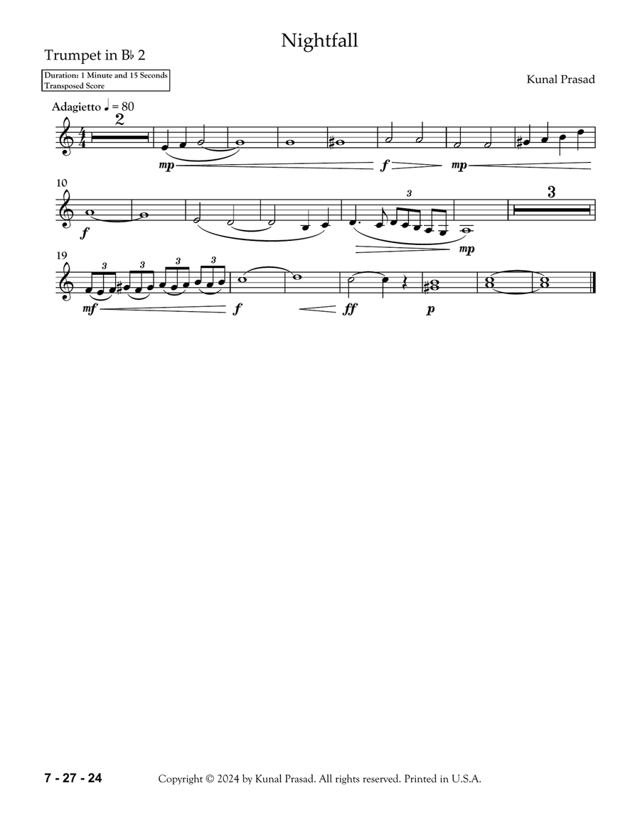 Nightfall Nightfall Chamber Music scores gallery preview page 6