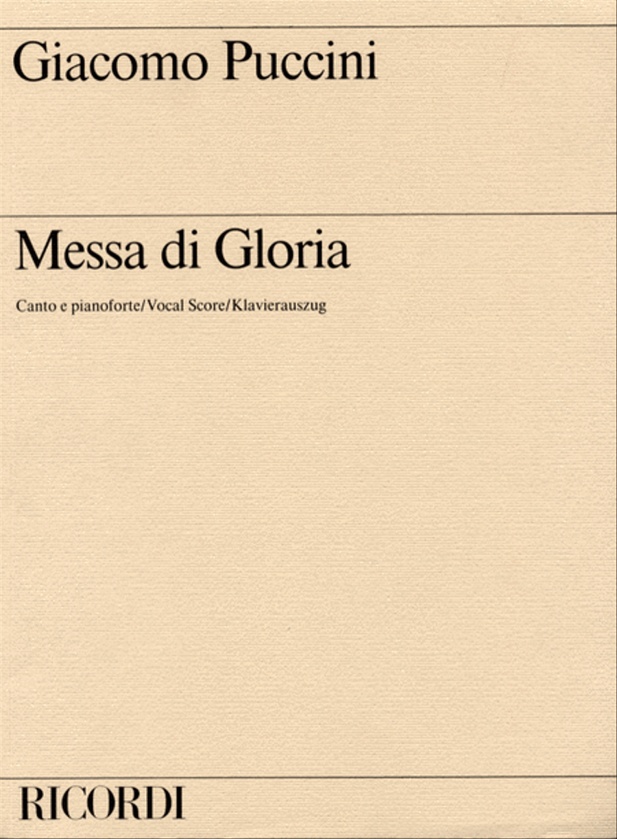 Messa di Gloria 4-Part scores gallery preview page 1