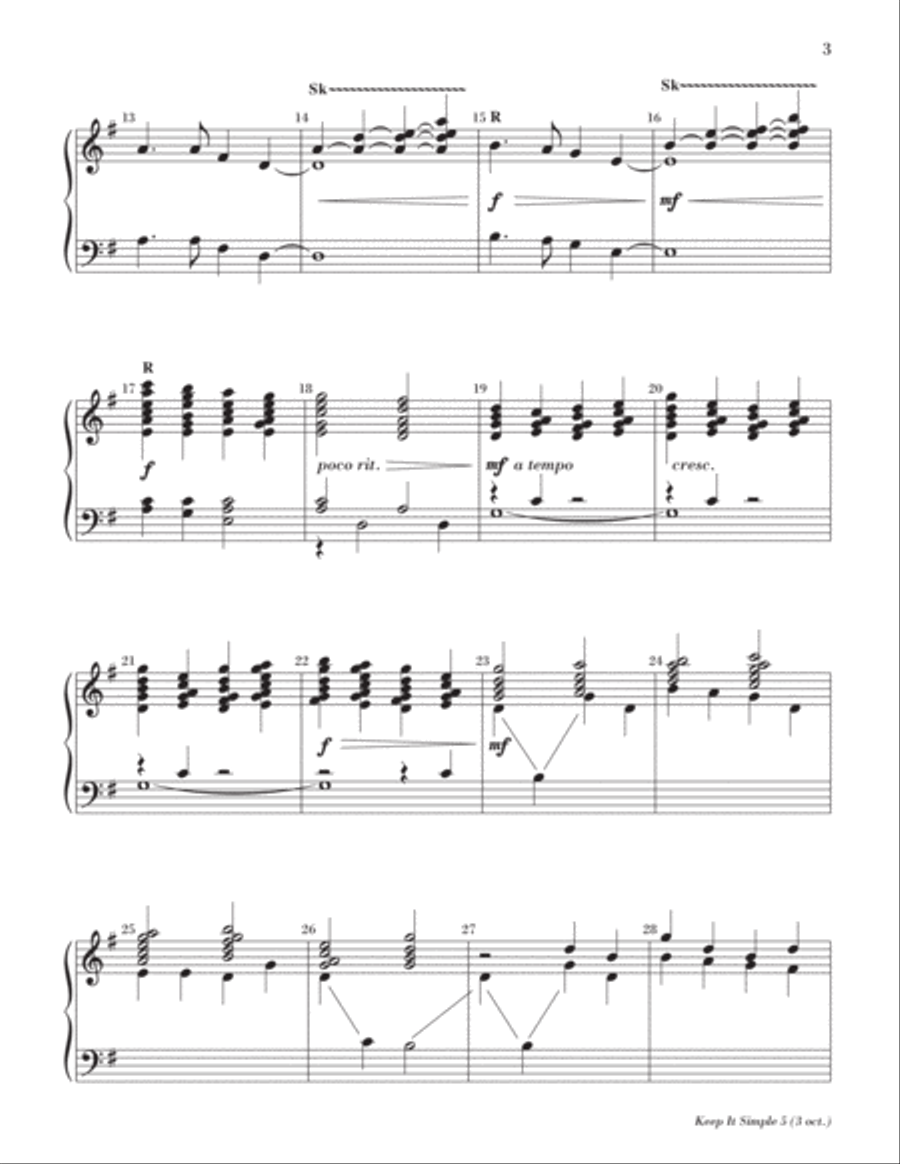 Keep It Simple 5 (Christmas Sacred and Secular) 3-Octaves scores gallery preview page 6