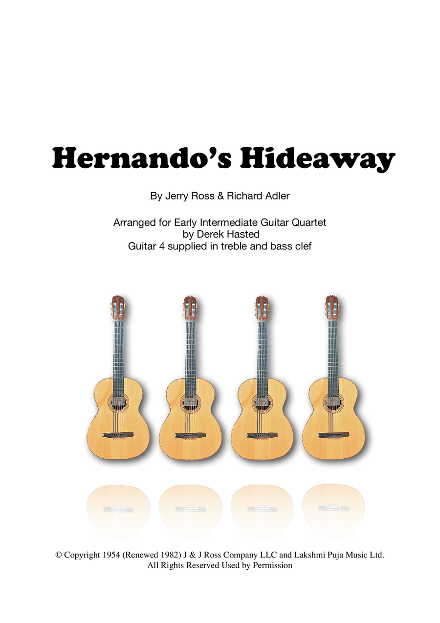 Hernando's Hideaway Guitar Ensemble scores gallery preview page 1