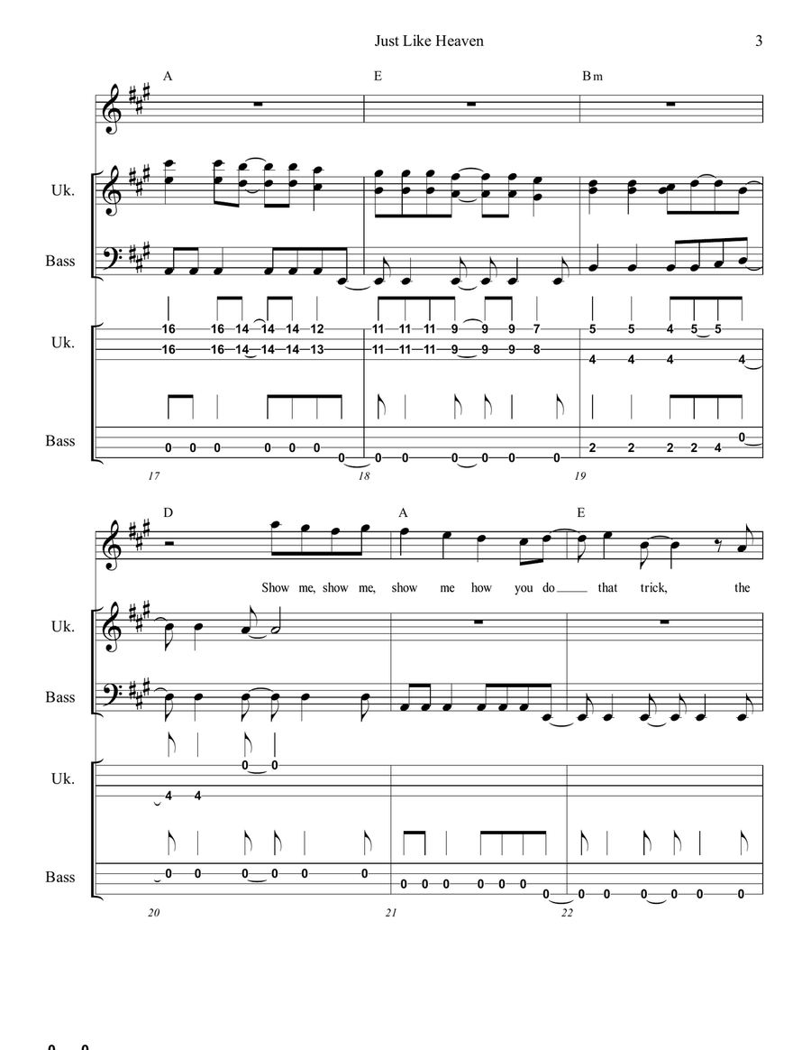 Just Like Heaven Small Ensemble scores gallery preview page 3
