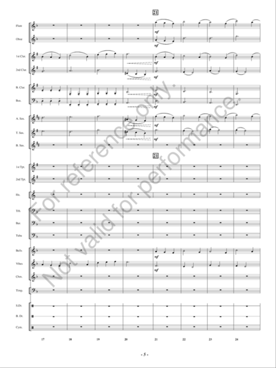 A Song Of Goodbye Concert Band scores gallery preview page 6