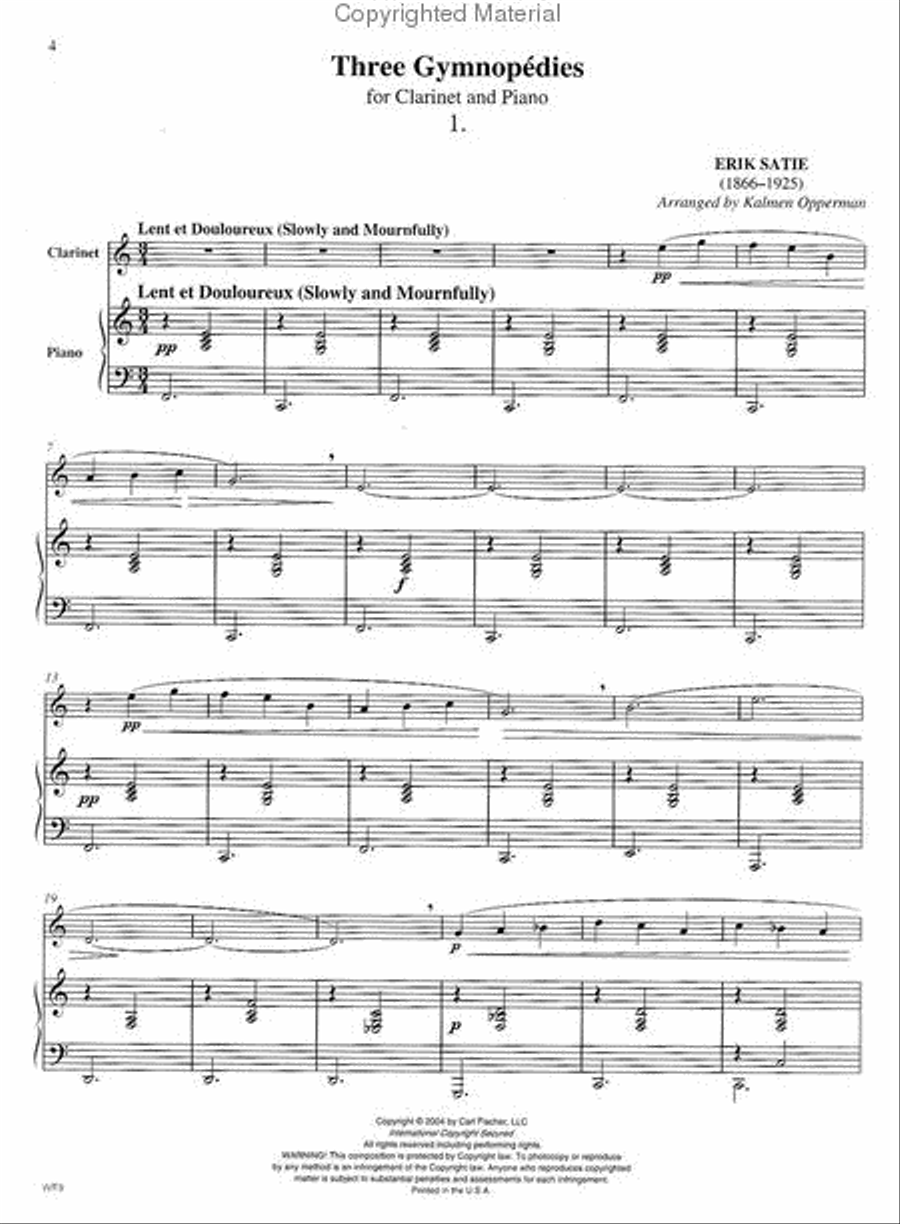 The Kalmen Opperman Repertoire Collection B-Flat Clarinet scores gallery preview page 2