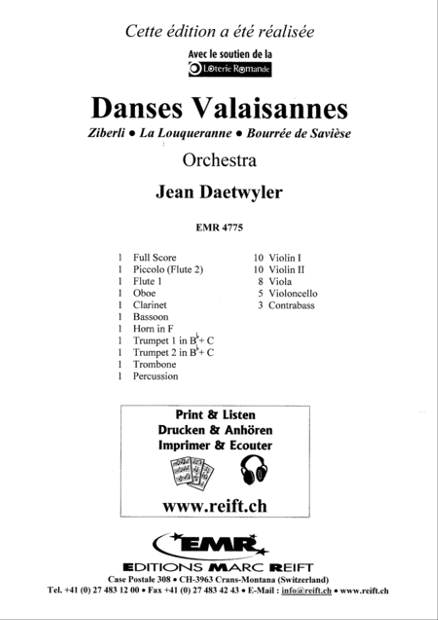 Danses Valaisannes Orchestra scores gallery preview page 2