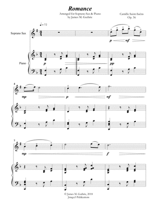 Saint-Saens: Romance for Soprano Sax & Piano