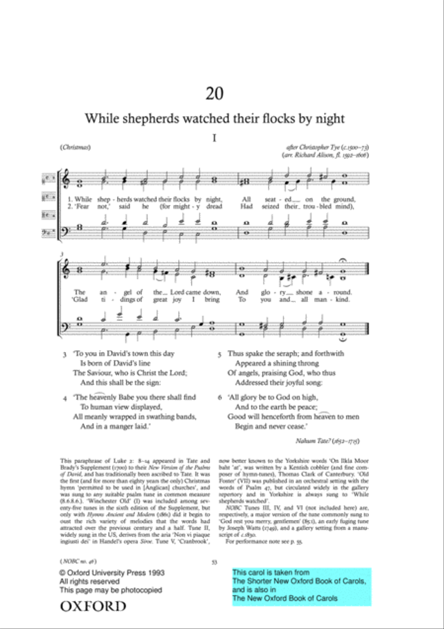 The Shorter New Oxford Book of Carols 4-Part scores gallery preview page 4