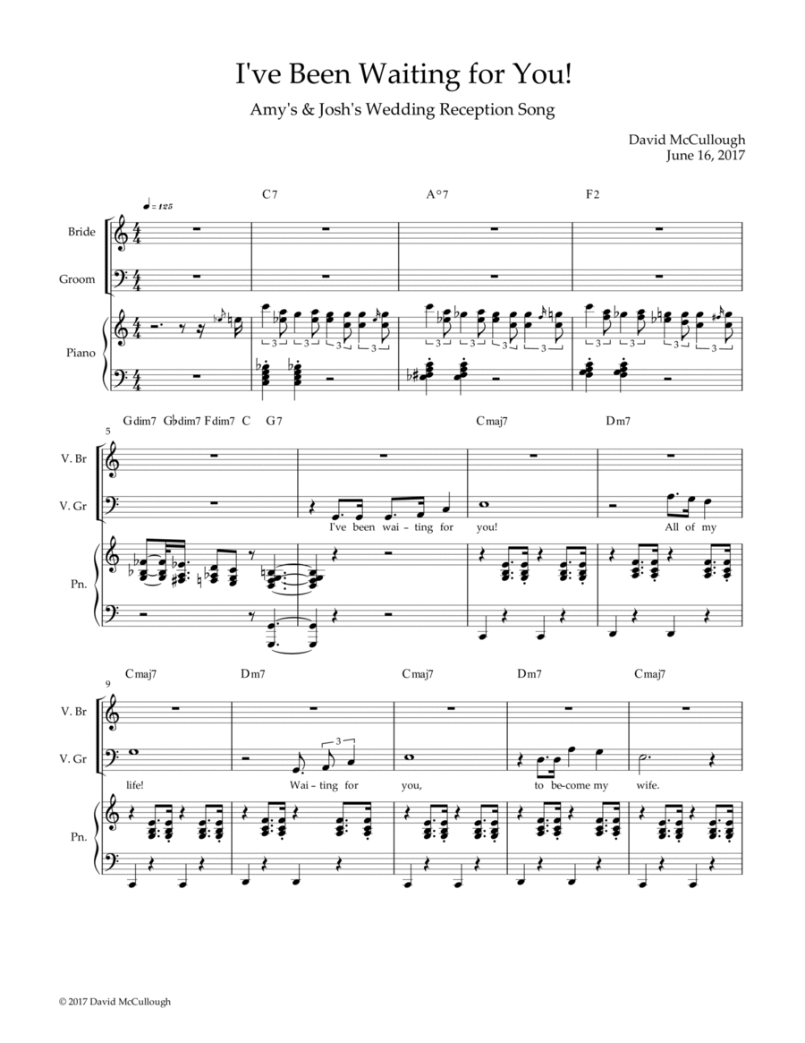 I've Been Waiting for You! Voice scores gallery preview page 1