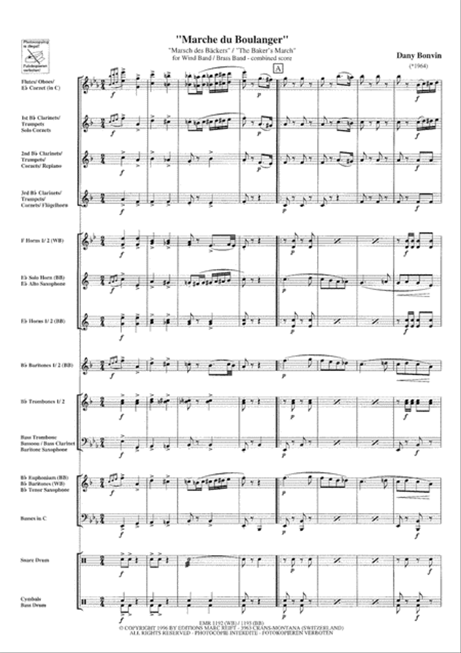 Marche du Boulanger Concert Band scores gallery preview page 4