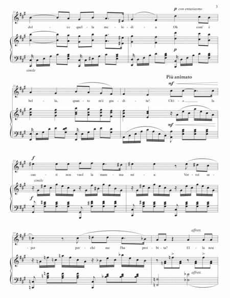 GASTALDON: Musica proibita, Op. 5 (transposed to A major)