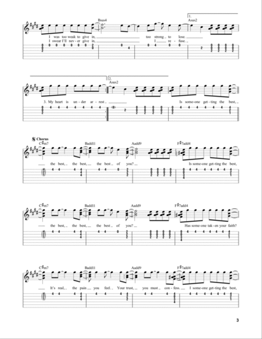 Best Of You Acoustic Guitar scores gallery preview page 3