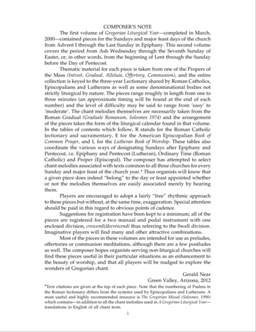 A Gregorian Liturgical Year for Organ, Volume 2 Organ scores gallery preview page 2