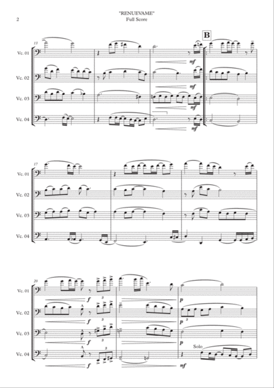 Renuevame - (Renova-me) Renuevame - (Renova-me) String Quartet scores gallery preview page 3