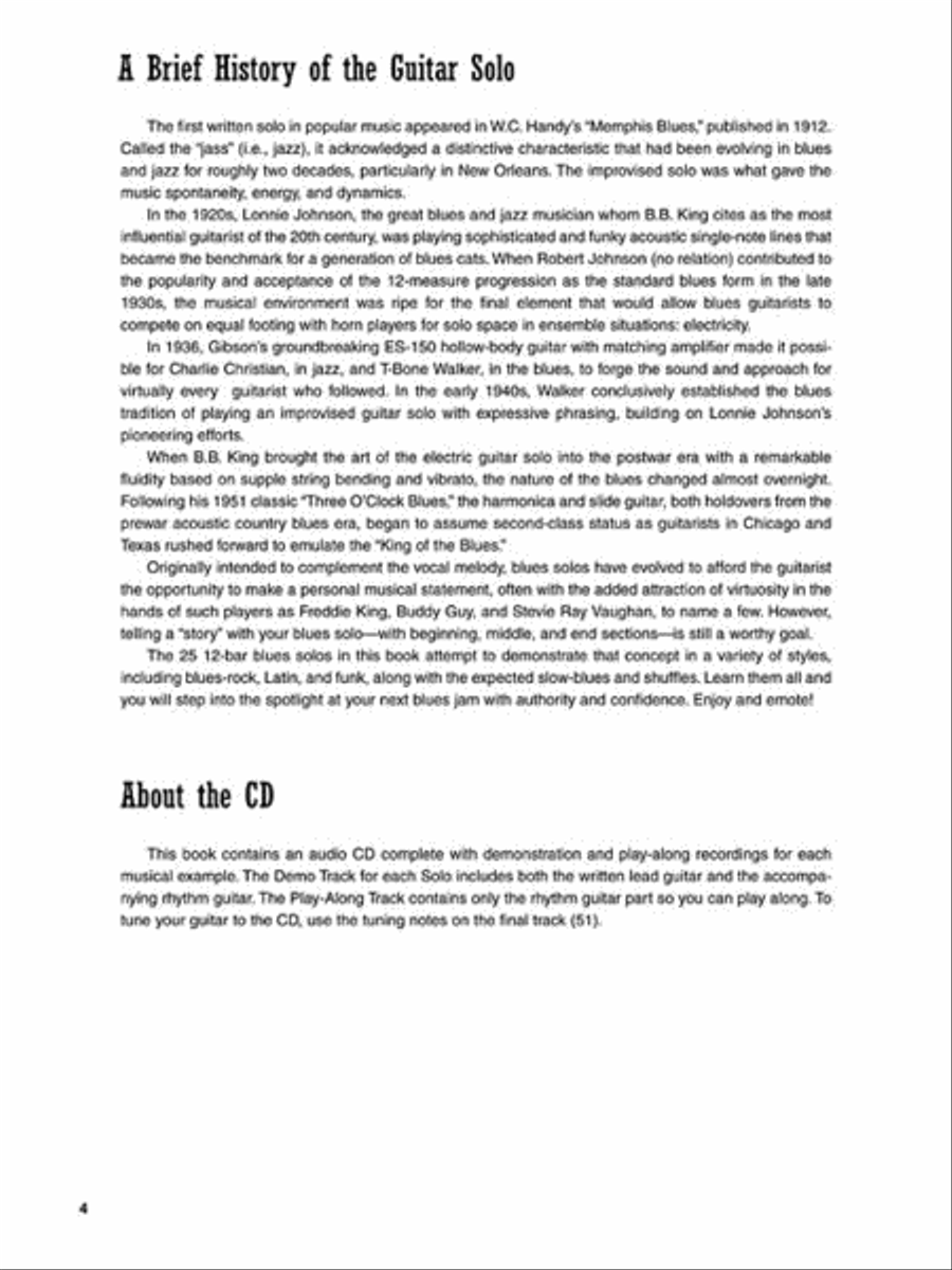 12-Bar Blues Solos Electric Guitar scores gallery preview page 3