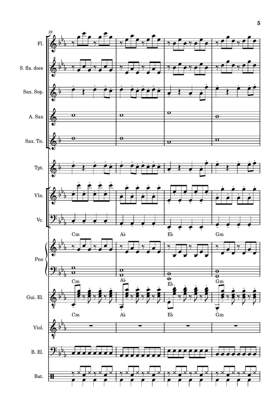 L'amour Toujours (Momento Lucchesi) Concert Band scores gallery preview page 5