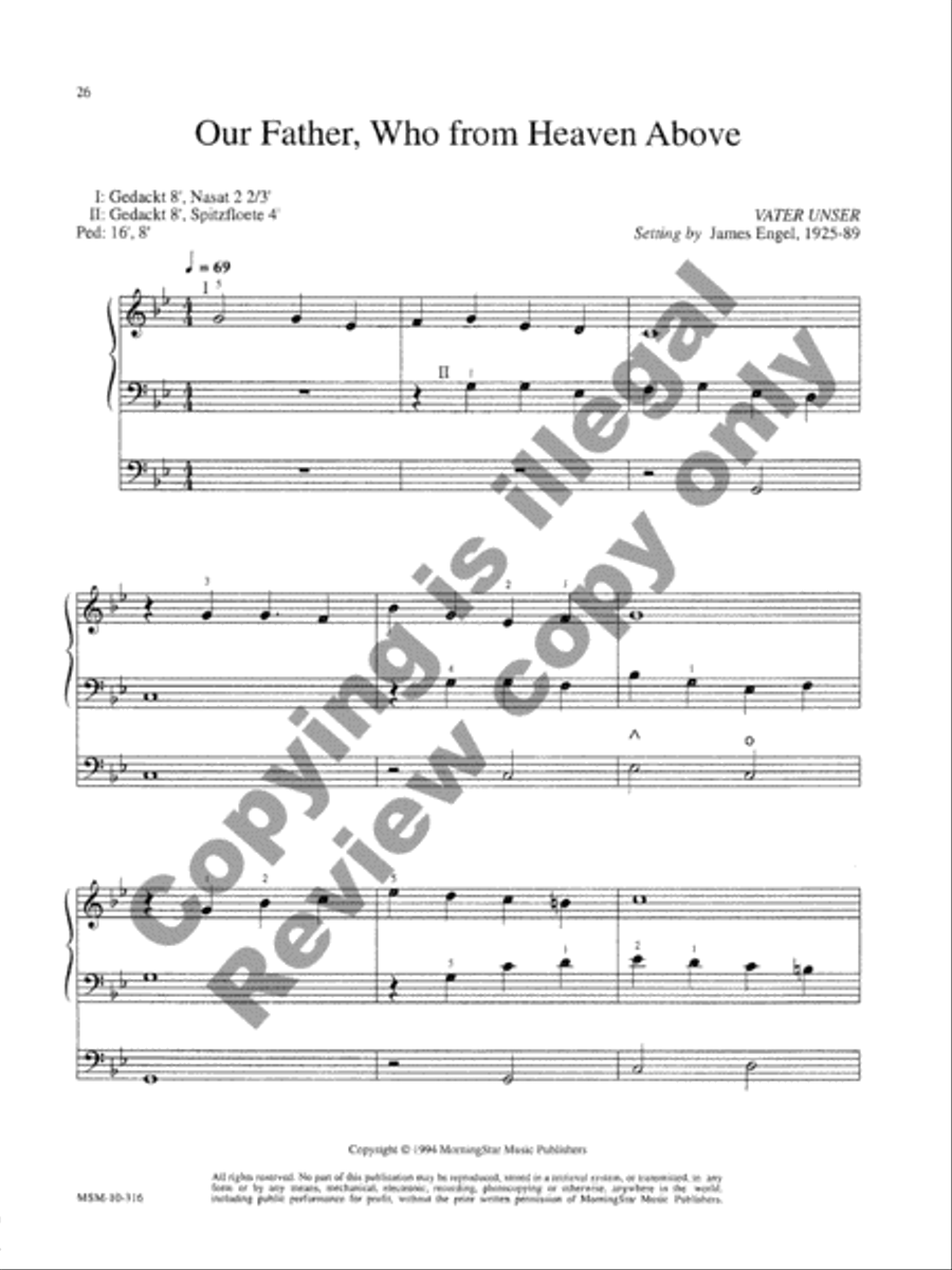 Nine Easy Chorale Preludes for Lent Organ scores gallery preview page 14