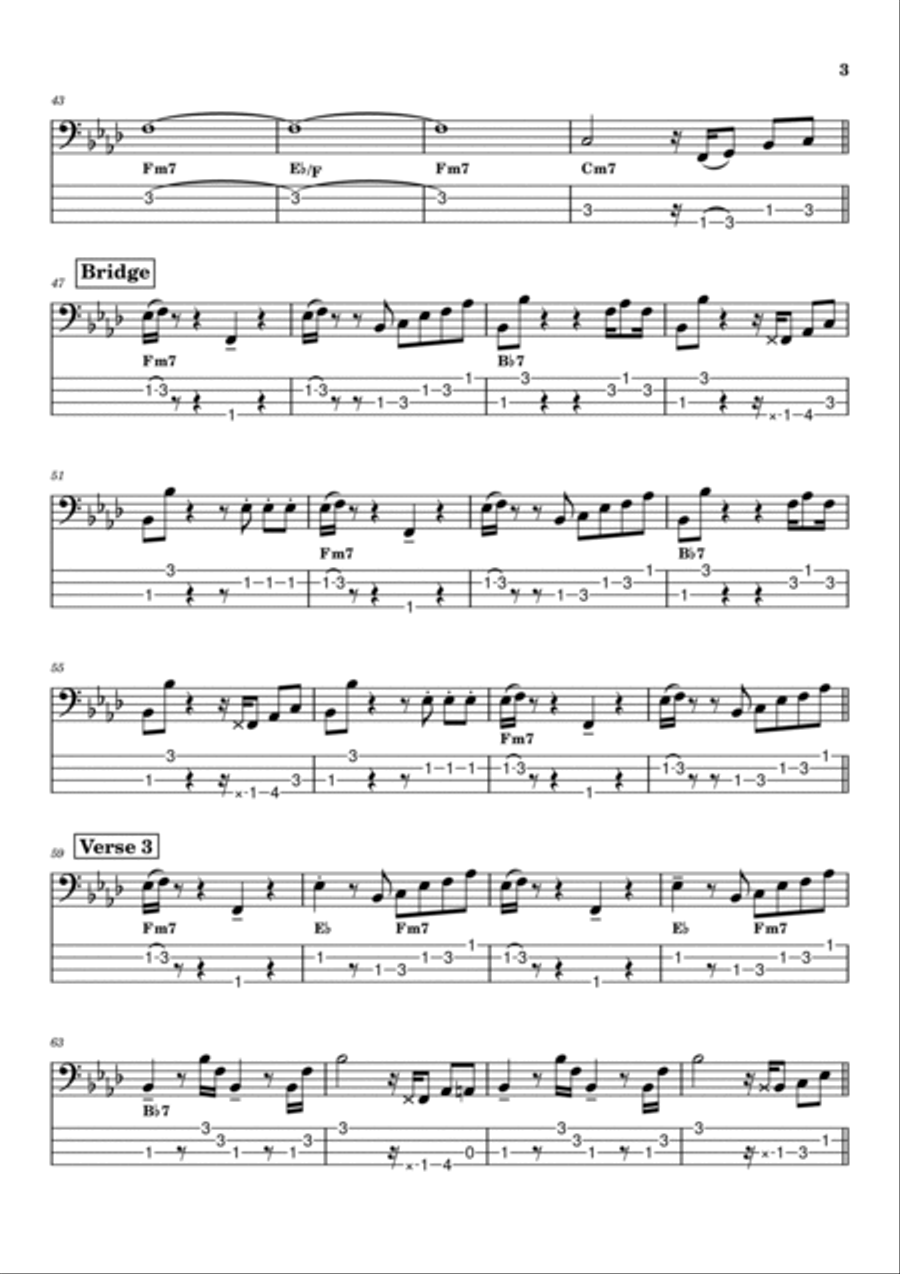 Stayin' Alive Stayin' Alive Guitar Tablature scores gallery preview page 3