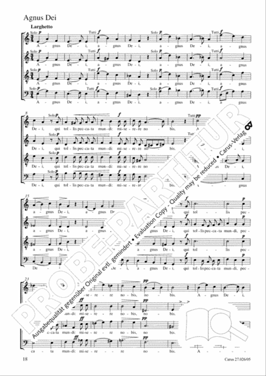 Mass in A minor Mass in A minor 4-Part scores gallery preview page 19