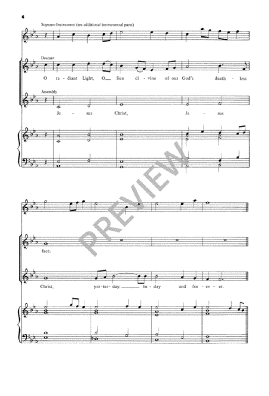 Gathering Song and Eucharistic Acclamations 4-Part scores gallery preview page 6