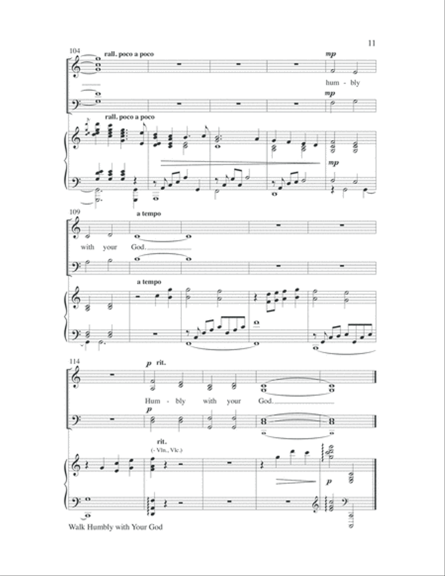 Walk Humbly with Your God 4-Part scores gallery preview page 11