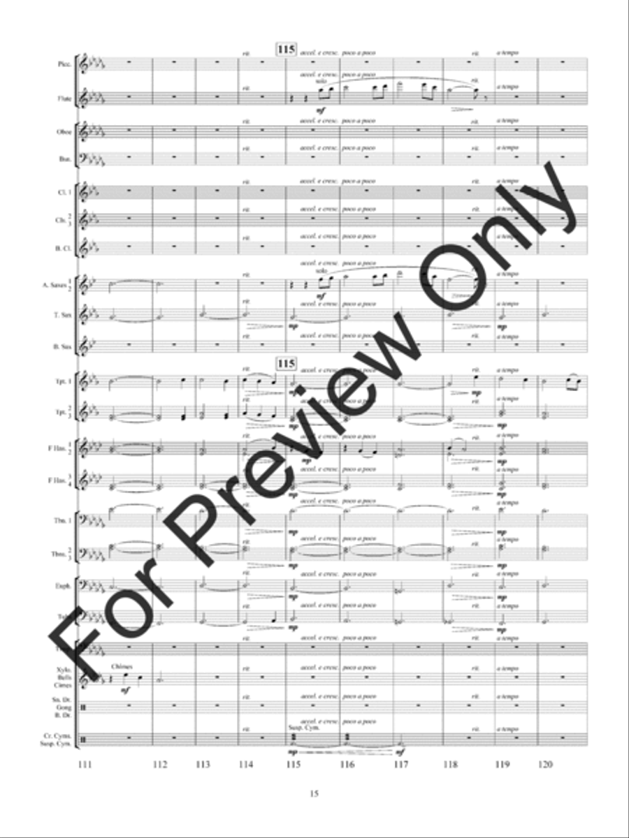 Variations On A Mighty Fortress Concert Band scores gallery preview page 18