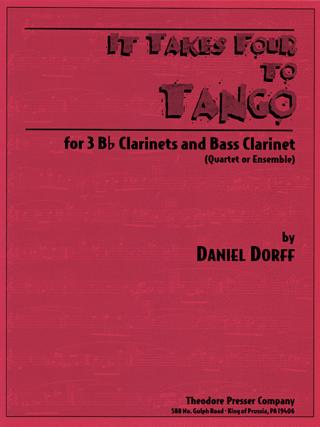 It Takes Four To Tango-clar4 by Daniel Dorff Bass Clarinet - Sheet Music