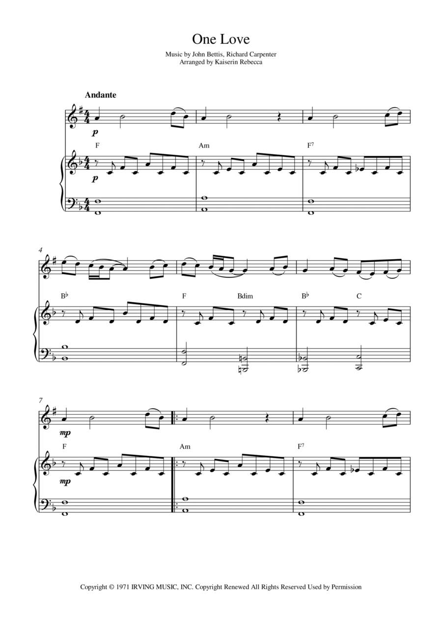 One Love Clarinet Solo scores gallery preview page 1