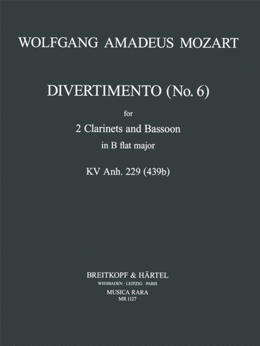 Divertimento in B flat major Bassoon scores gallery preview page 1