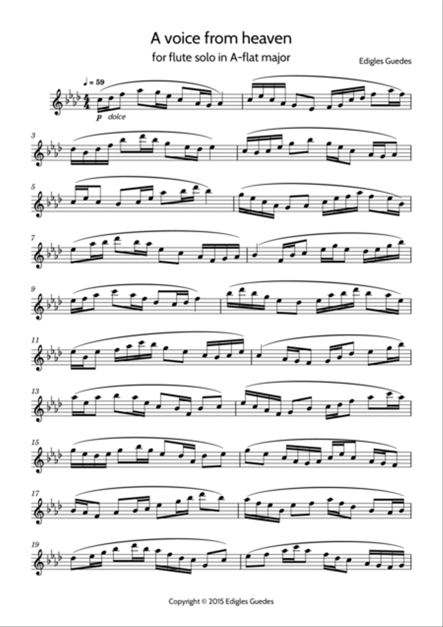A voice from heaven A voice from heaven Flute Solo scores gallery preview page 2