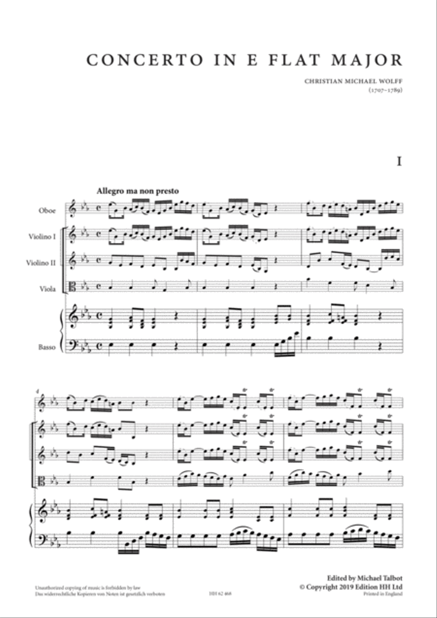 Concerto in E-flat major Oboe scores gallery preview page 2