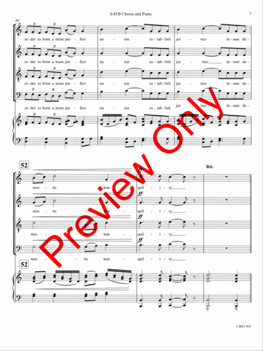 We the People of the United States 4-Part scores gallery preview page 10
