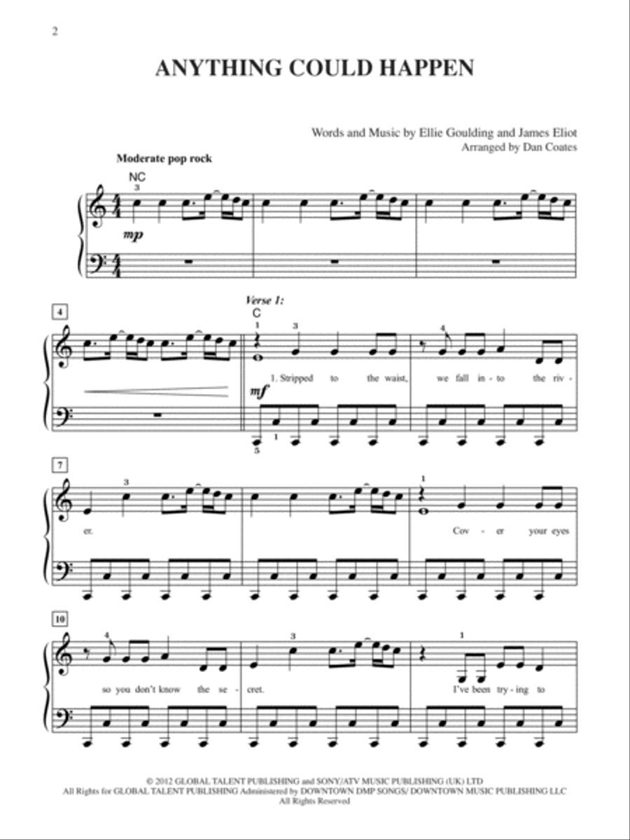 2013 Greatest Pop & Movie Hits Easy Piano scores gallery preview page 2