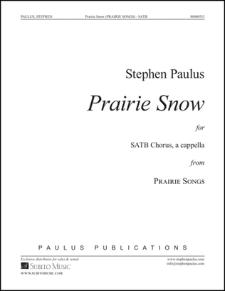 Book cover for Prairie Snow (from PRAIRIE SONGS)