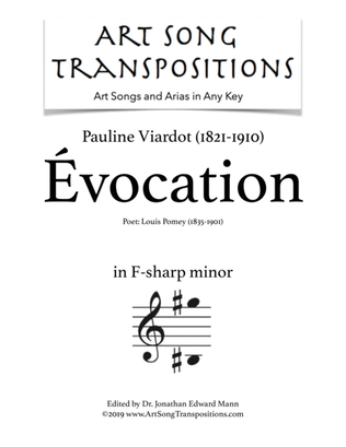 VIARDOT: Évocation (transposed to F-sharp minor)