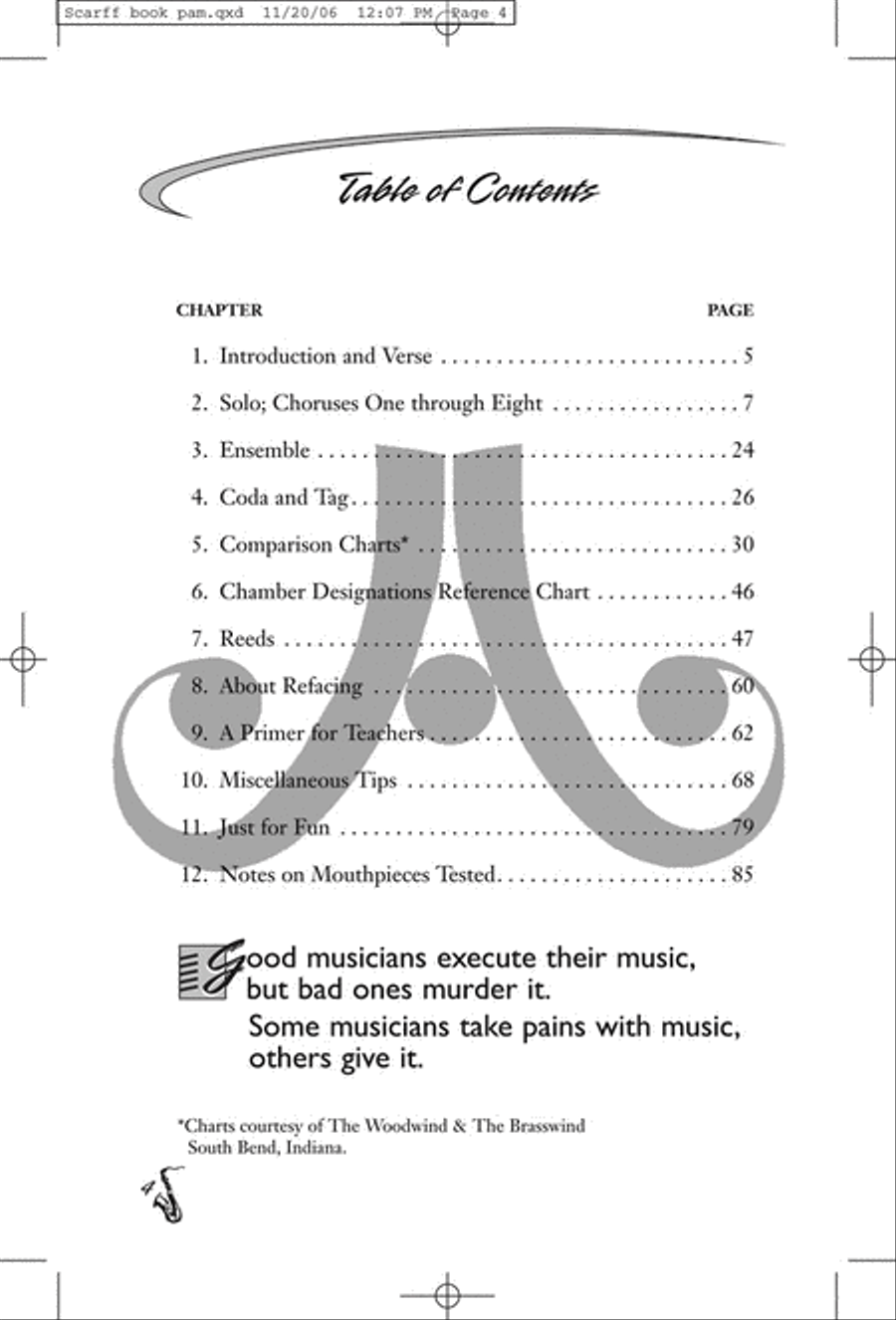Saxophone Mouthpiece Selection Clarinet scores gallery preview page 2