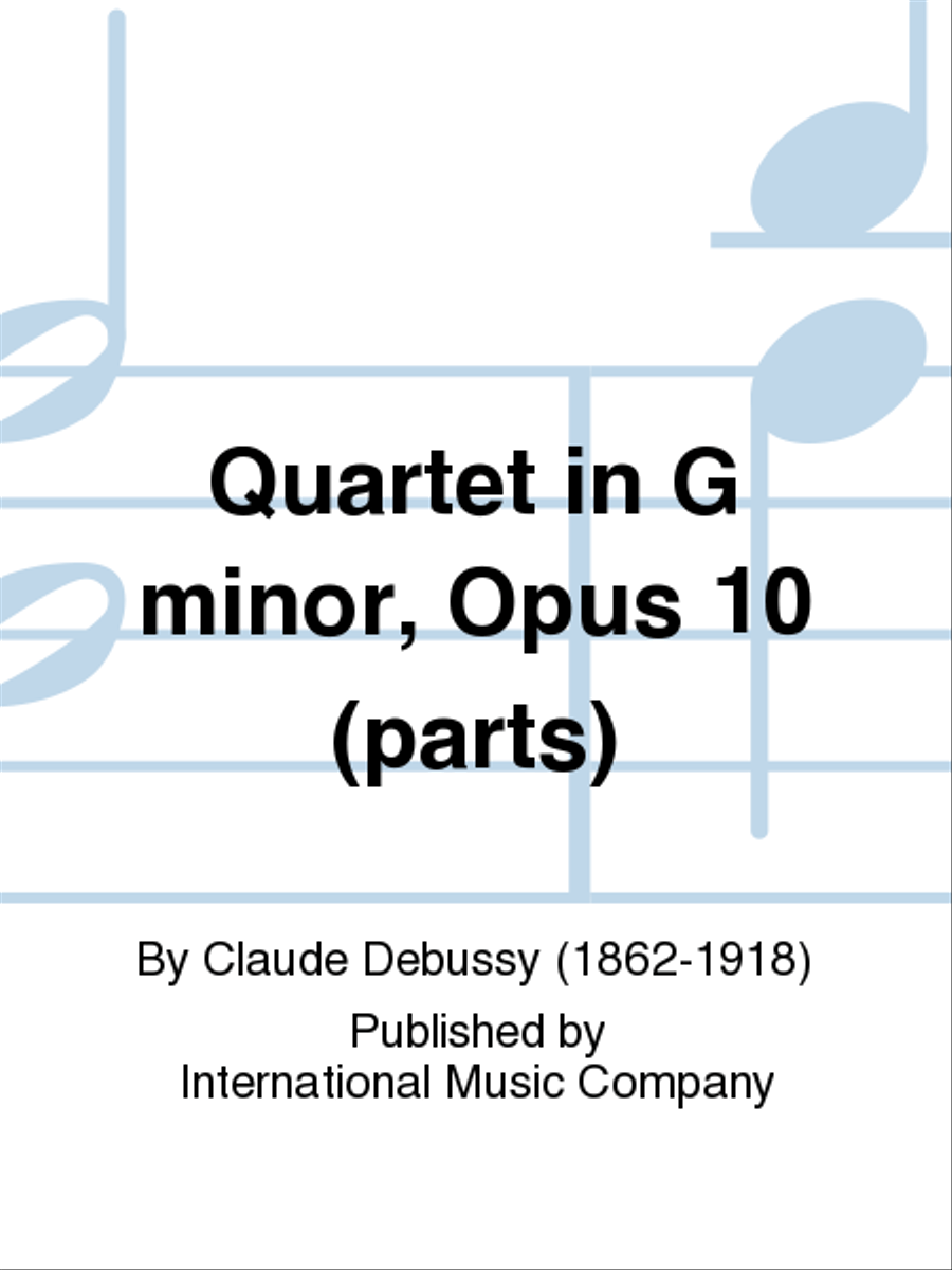 Quartet In G Minor, Opus 10 String Quartet scores gallery preview page 1