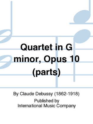 Book cover for Quartet In G Minor, Opus 10