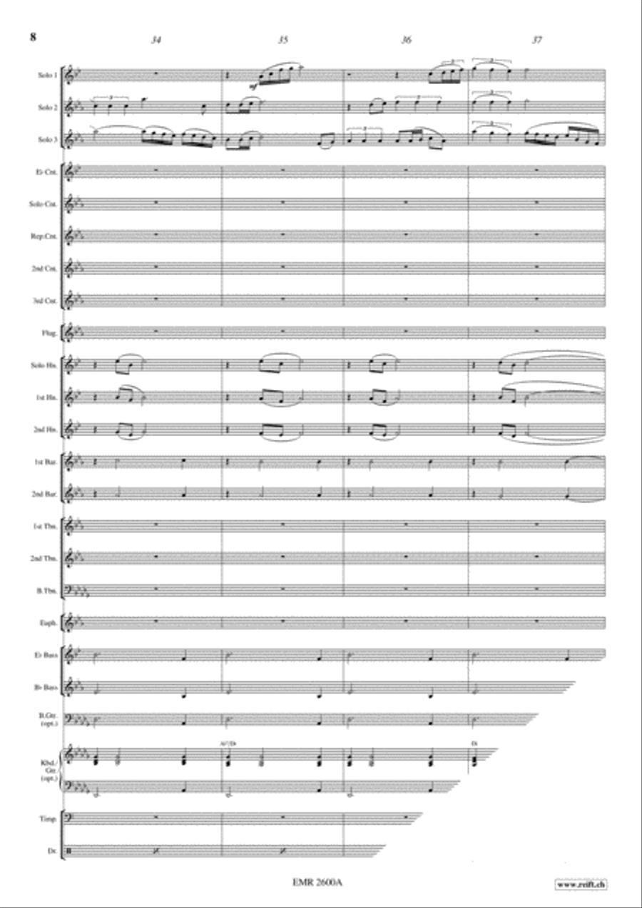 Don't Cry For Me, Argentina Brass Trio scores gallery preview page 8