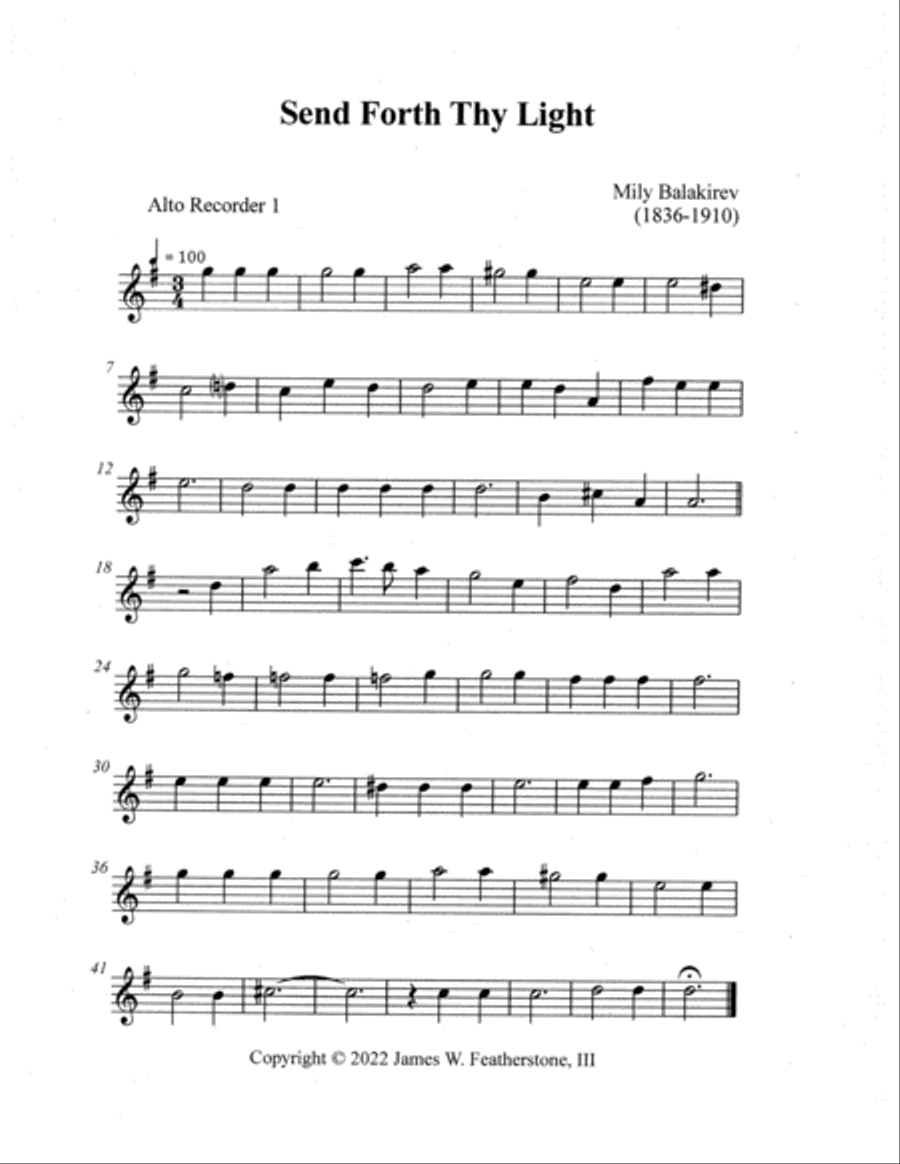 Send Forth Thy Light Recorder scores gallery preview page 5