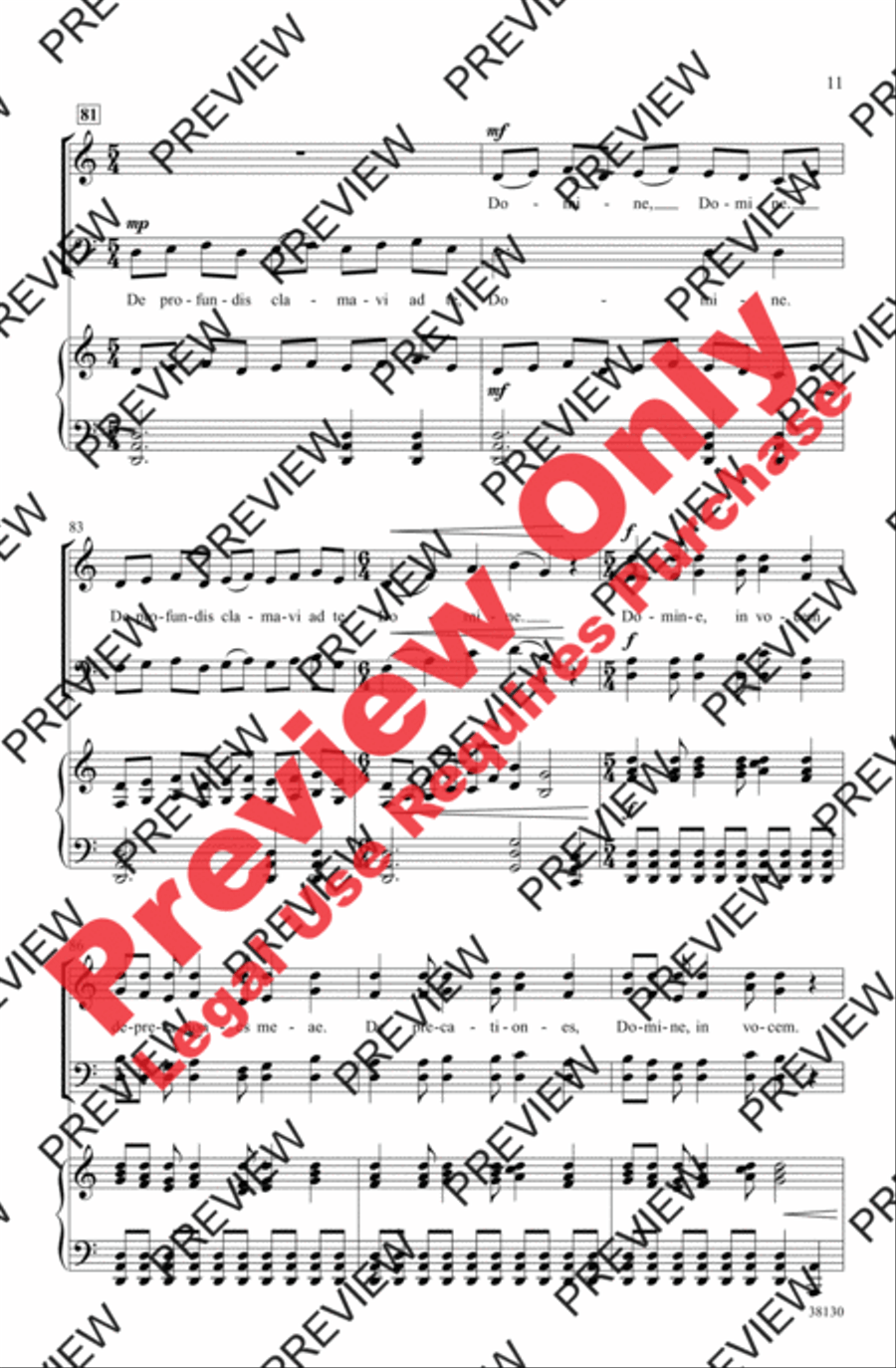 De Profundis 4-Part scores gallery preview page 11