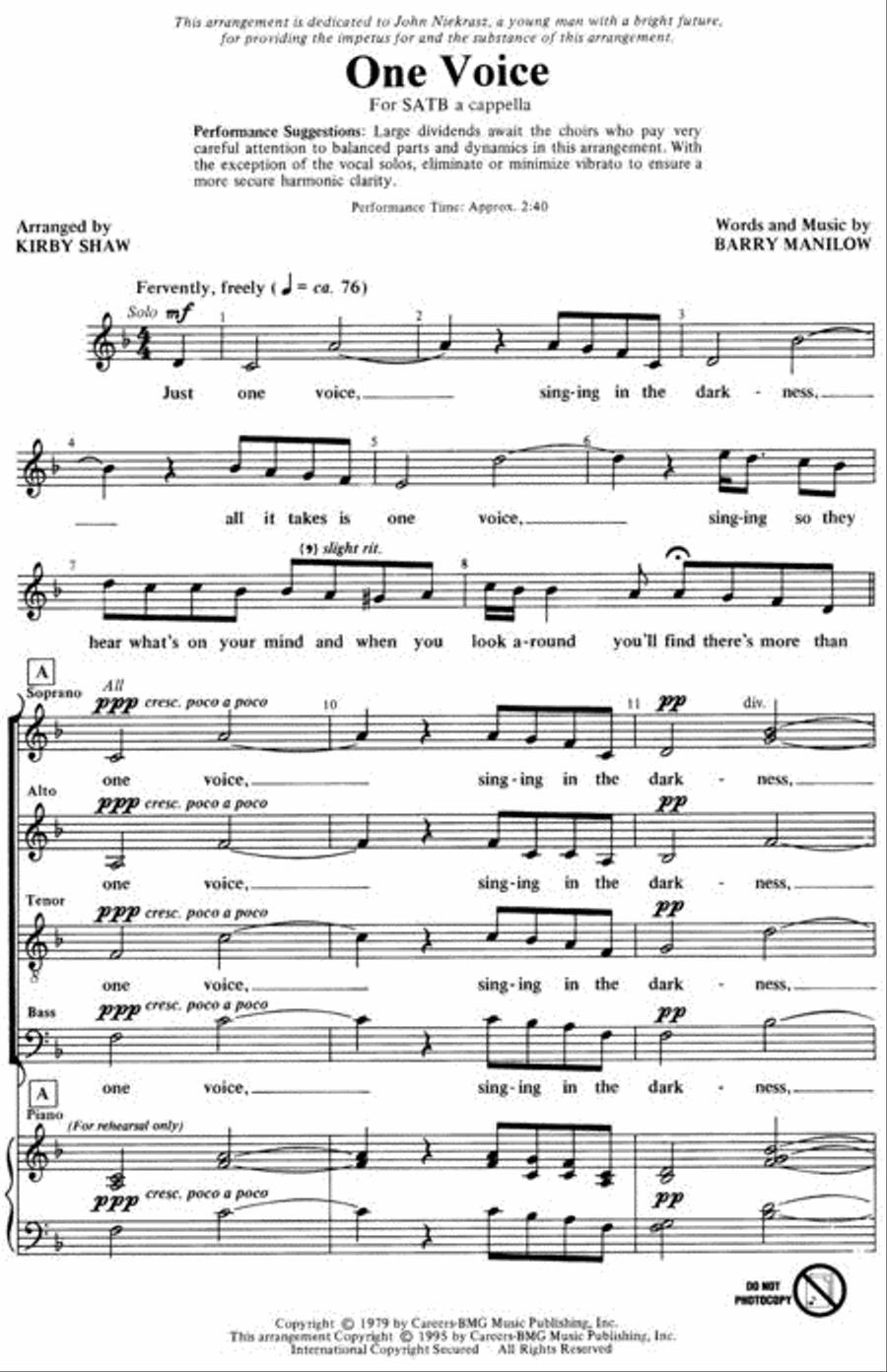 One Voice 4-Part scores gallery preview page 2