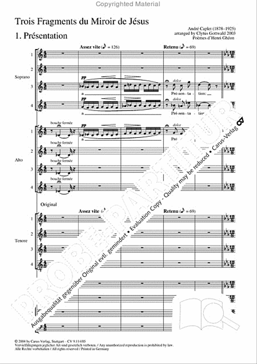 Trois Fragments de son Choir scores gallery preview page 2