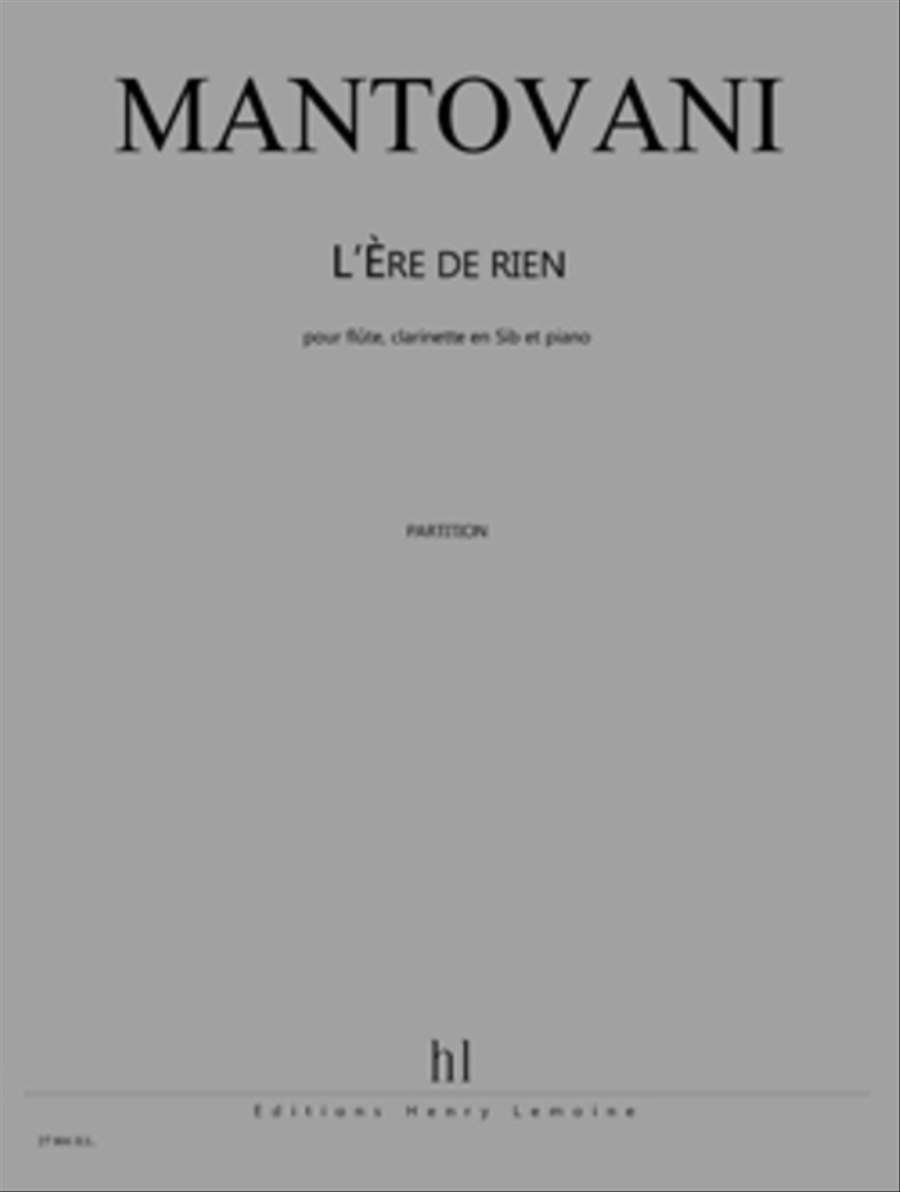 L'Ere De Rien Clarinet scores gallery preview page 1